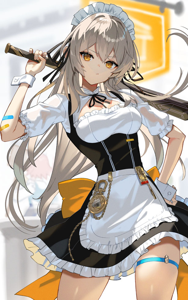 This is a pixiv picture whose title is ガラ悪メイド「星」.
