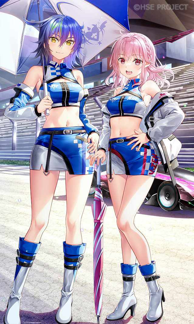This is a pixiv picture whose title is HIGHSPEED Étoile凛＆カナタ レースクイーンver.