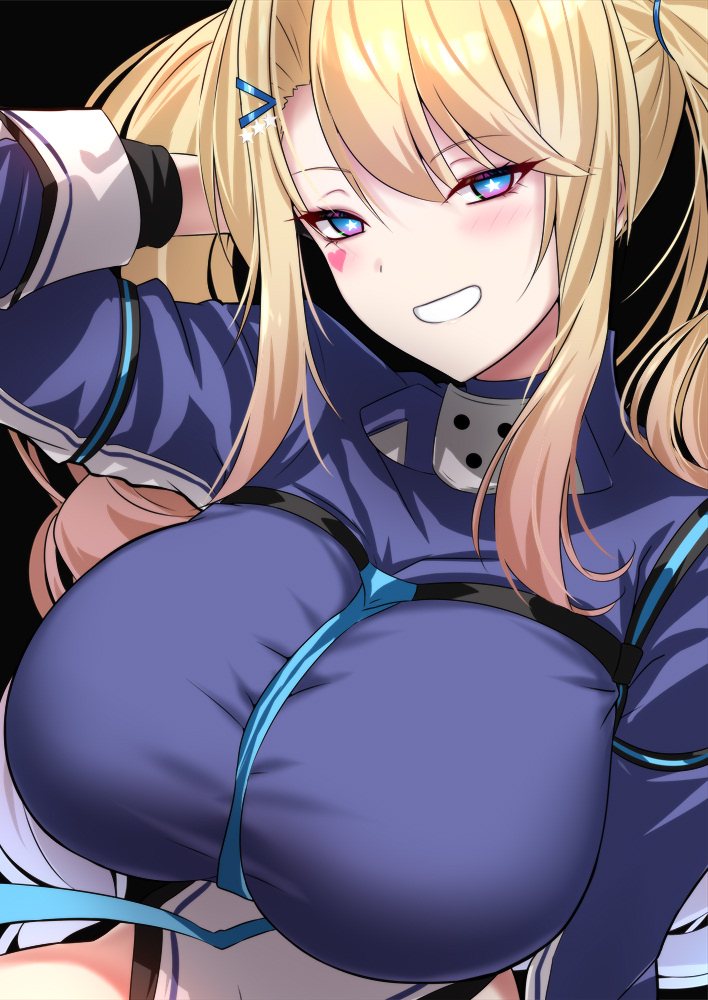 This is a pixiv picture whose title is 爆乳タレントお姉さん.