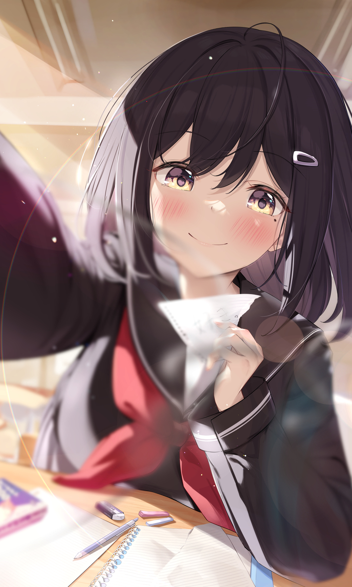 This is a pixiv picture whose title is 「ほら、見えないでしょ」.