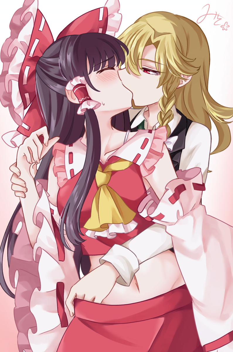This is a pixiv picture whose title is キスだけじゃ 【マリレイ】.