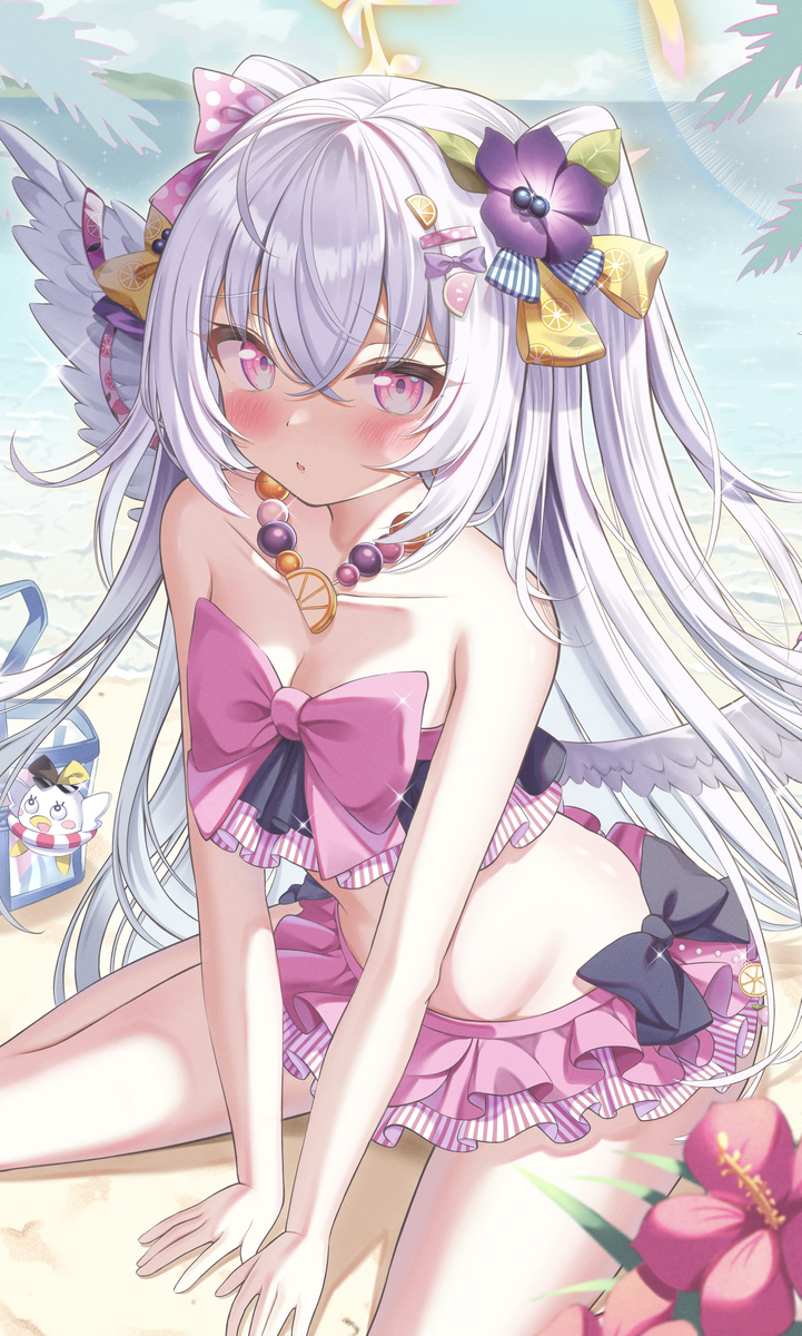 This is a pixiv picture whose title is 水着アズサ.