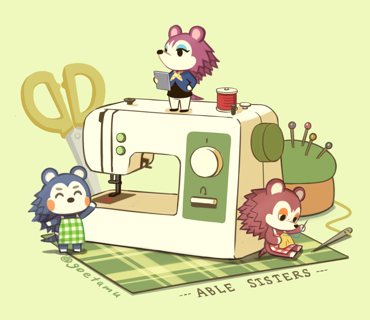This is a pixiv picture whose title is 三姉妹.