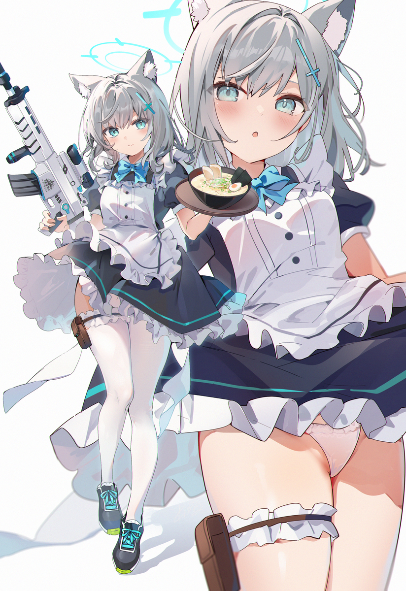 This is a pixiv picture whose title is メイドシロコ.