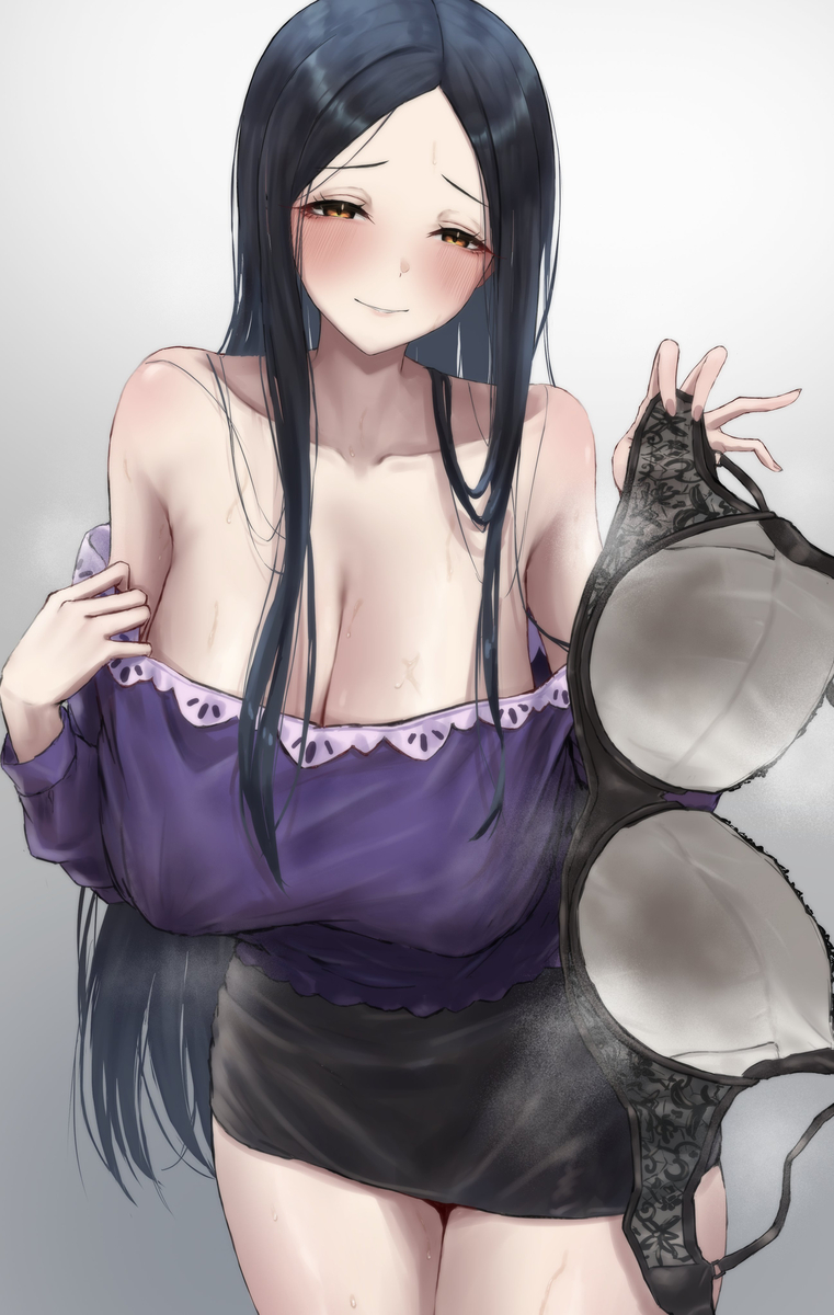 This is a pixiv picture whose title is 柊志乃さんブラ抜き.