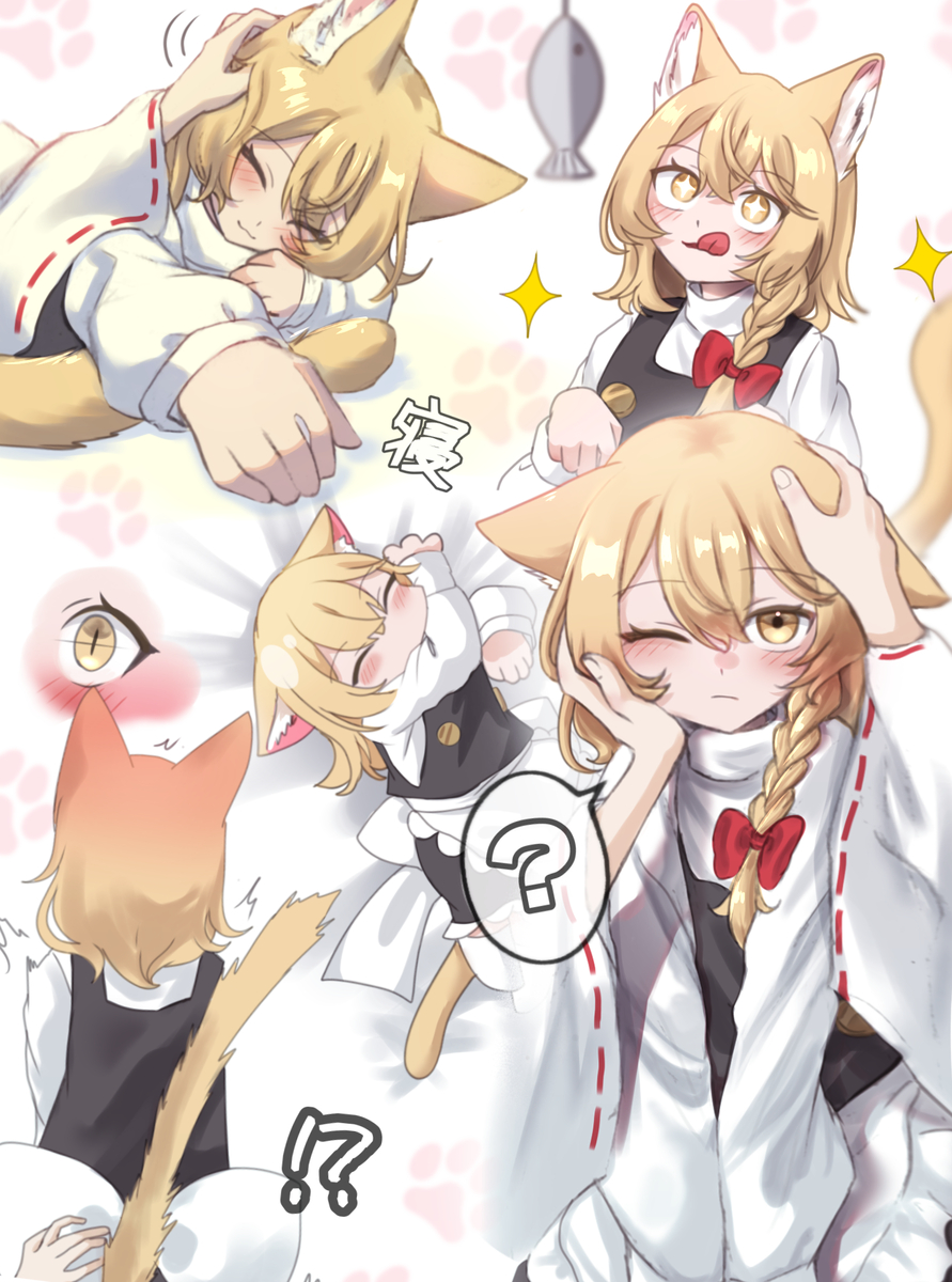 This is a pixiv picture whose title is 猫な霧雨魔理沙.