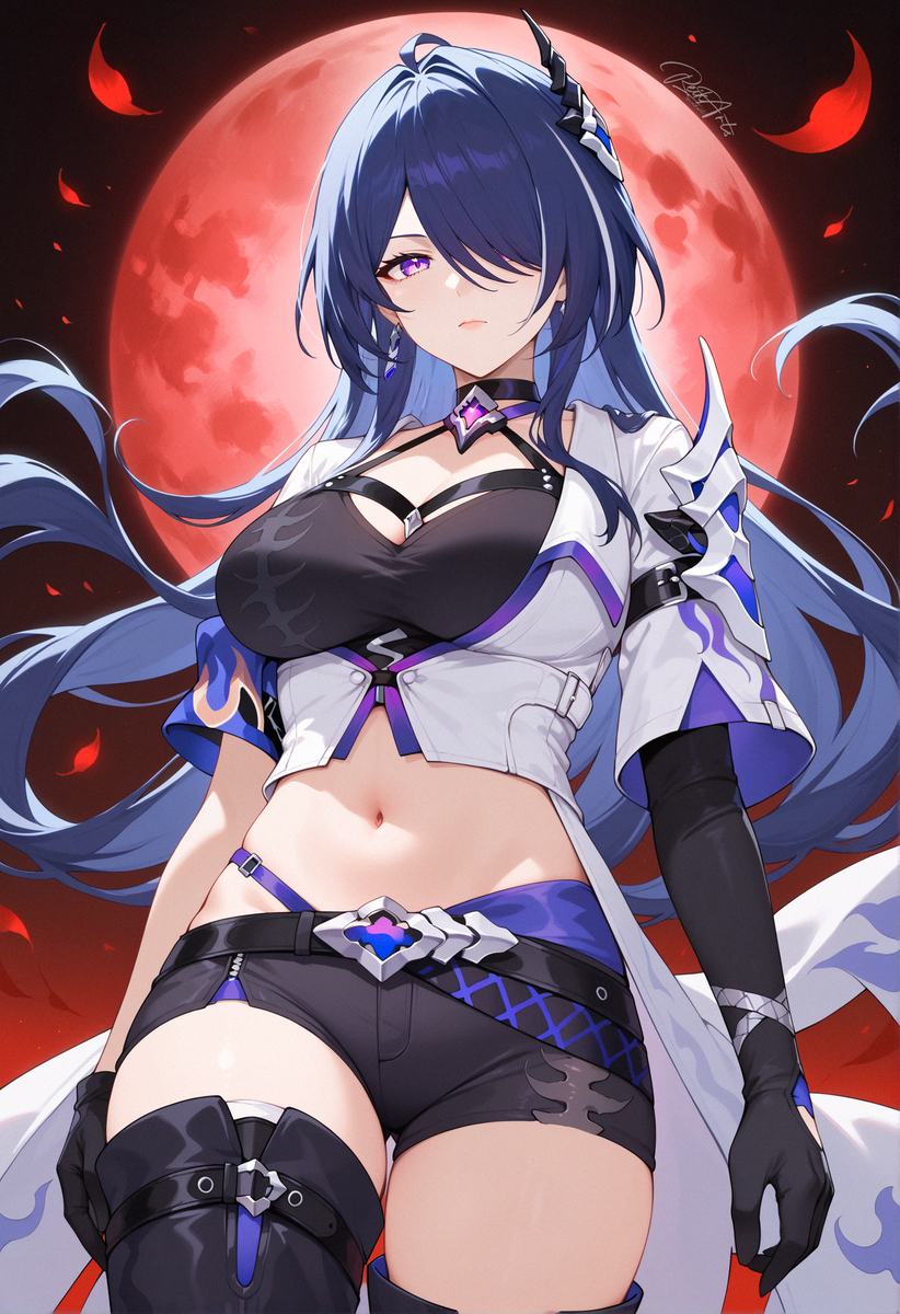This is a pixiv picture whose title is Acheron『Honkai Star Rail』.