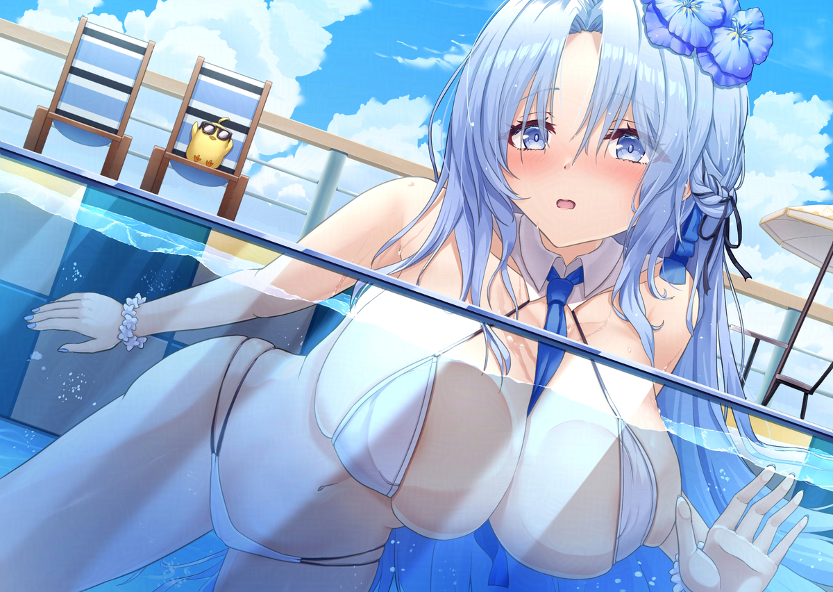This is a pixiv picture whose title is 水着アルザス.