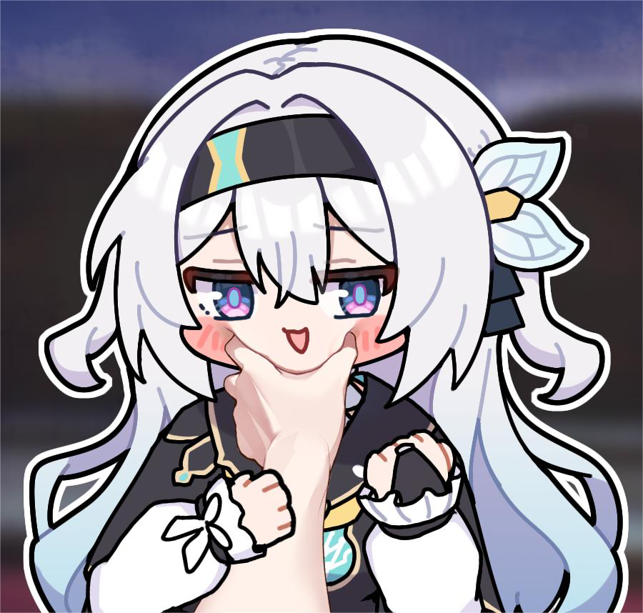 This is a pixiv picture whose title is 用X上很火的捏脸素材摸个小流萤.
