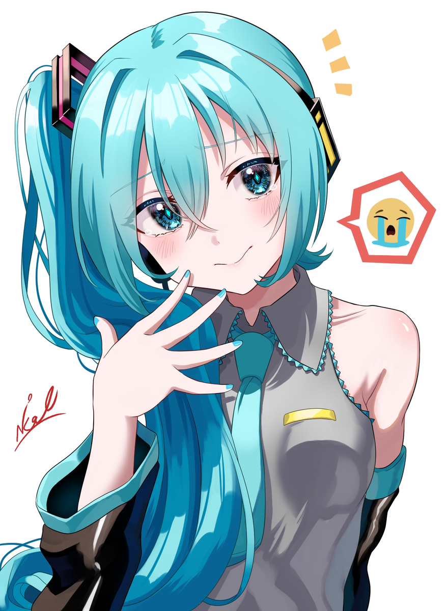 This is a pixiv picture whose title is サイドテールになっちゃった初音ミク.