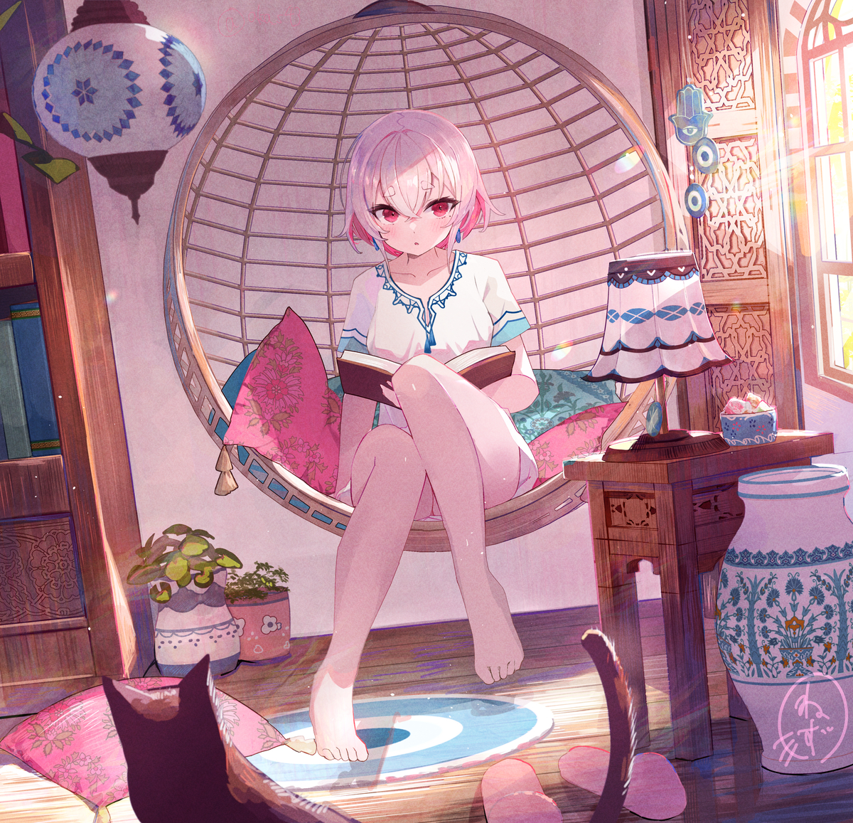 This is a pixiv picture whose title is お気に入りの部屋で.