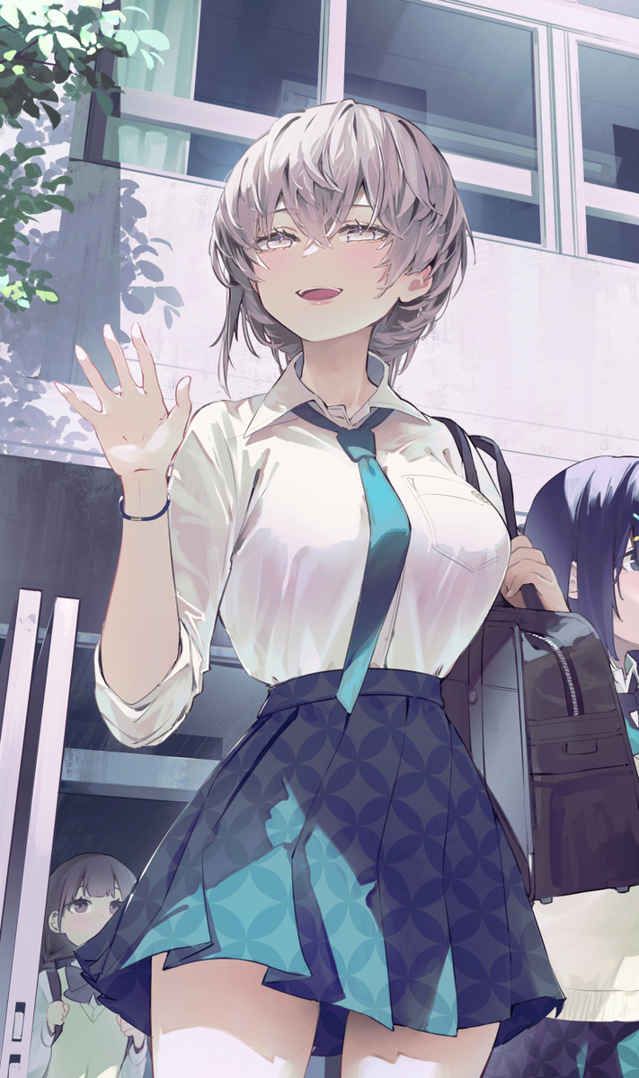 This is a pixiv picture whose title is おっきいJK.