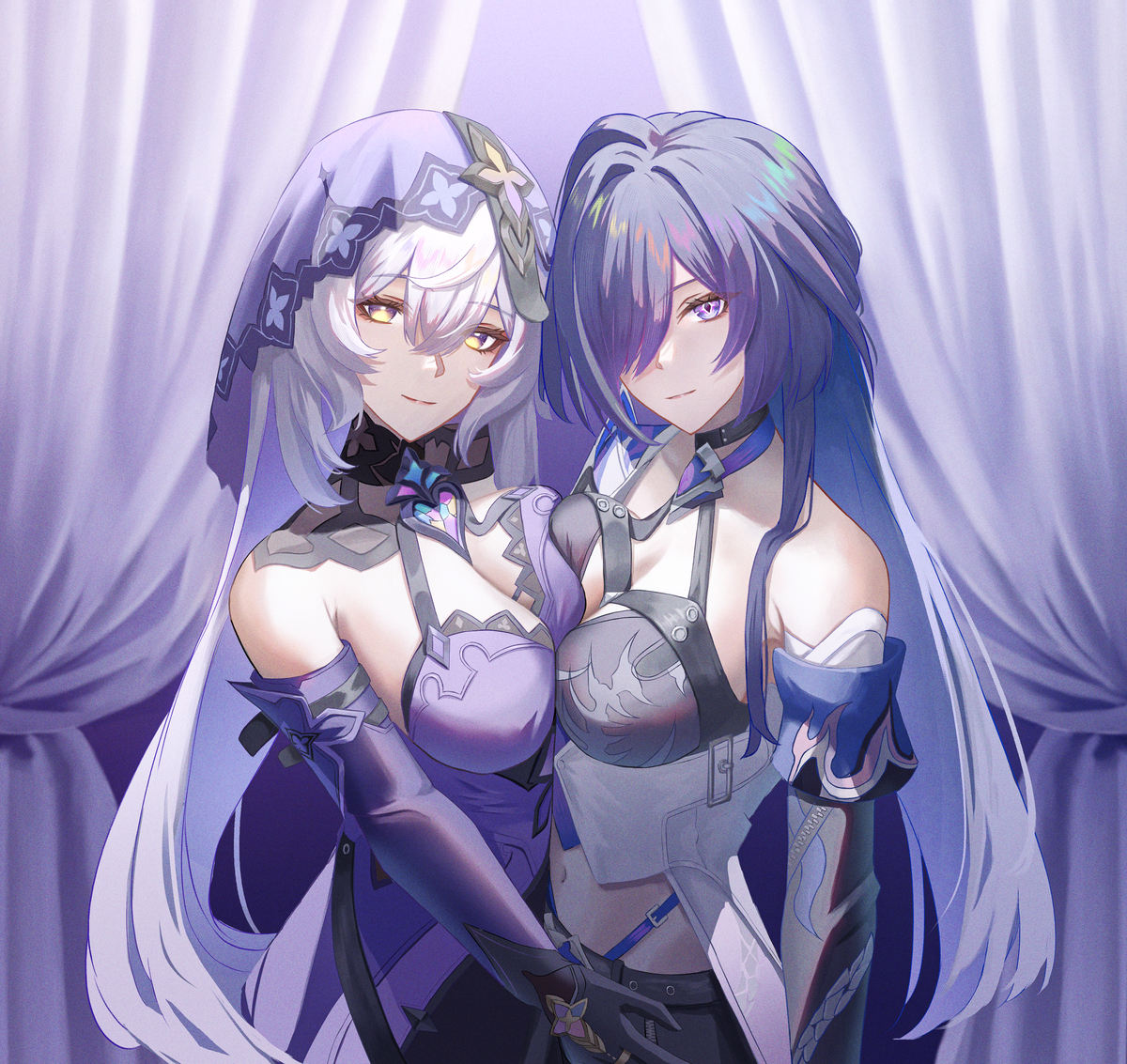 This is a pixiv picture whose title is 黄泉×スワン.