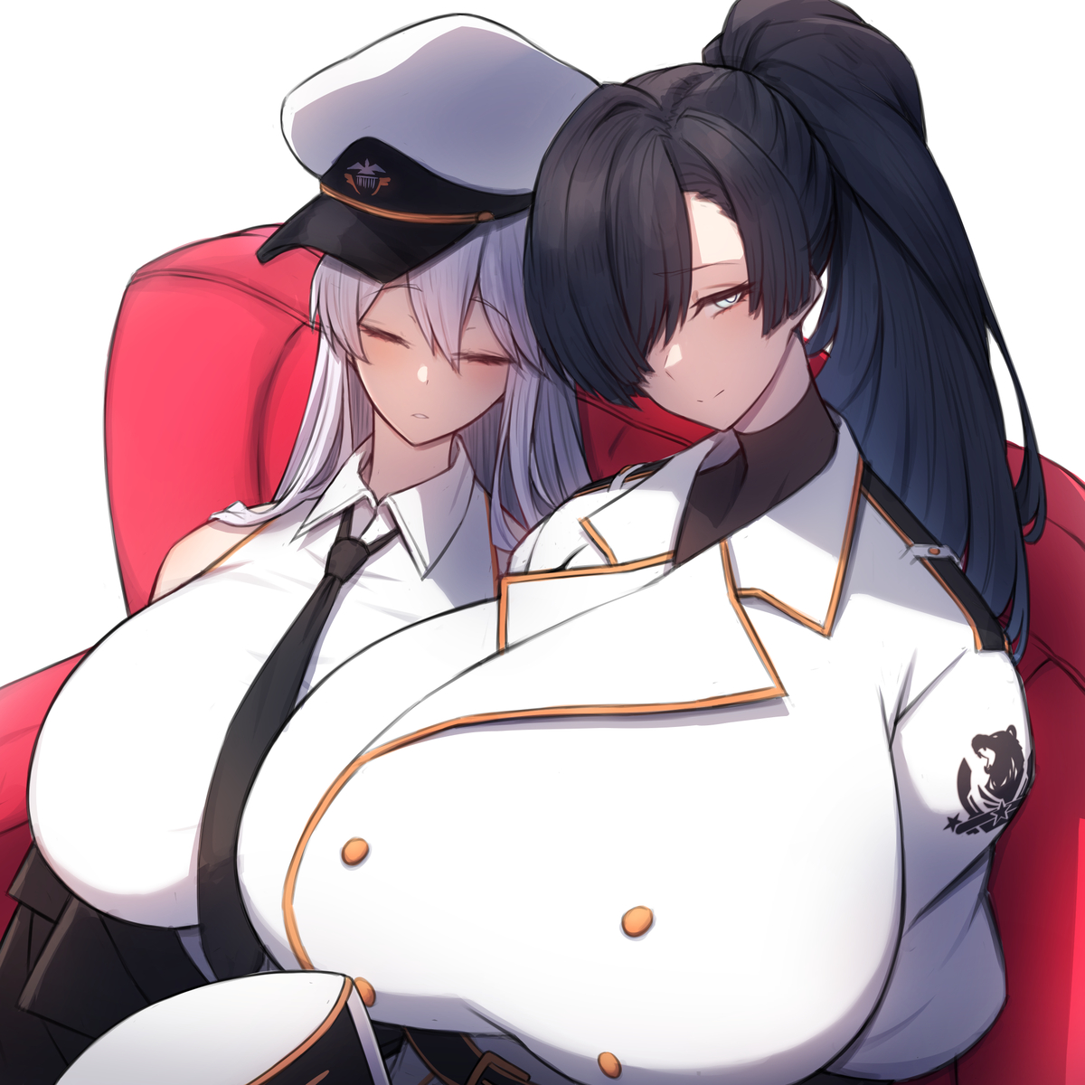 This is a pixiv picture whose title is 女指揮官×エンタープライズ.