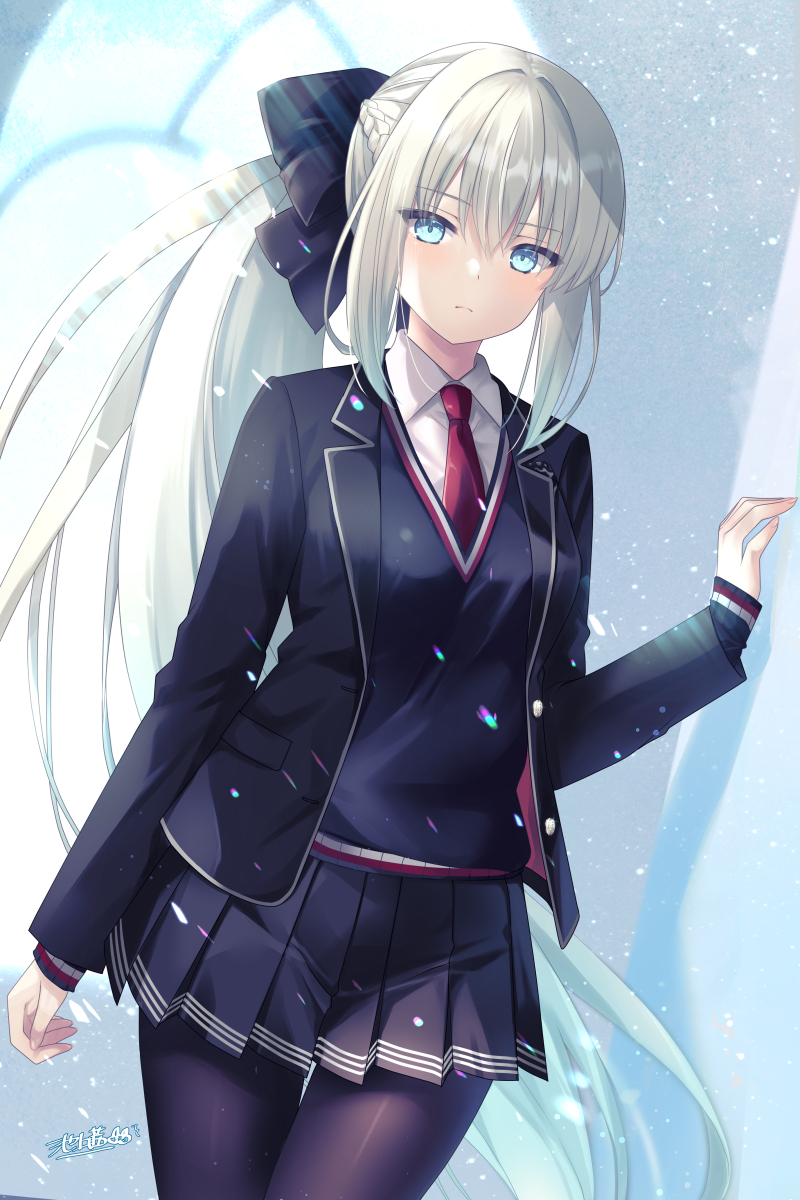 This is a pixiv picture whose title is 【FGO】モルガン制服.