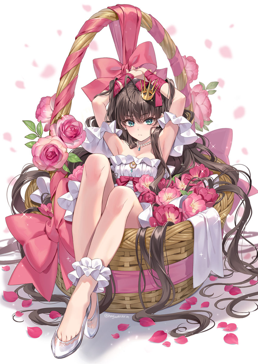 This is a pixiv picture whose title is Flower Basket.
