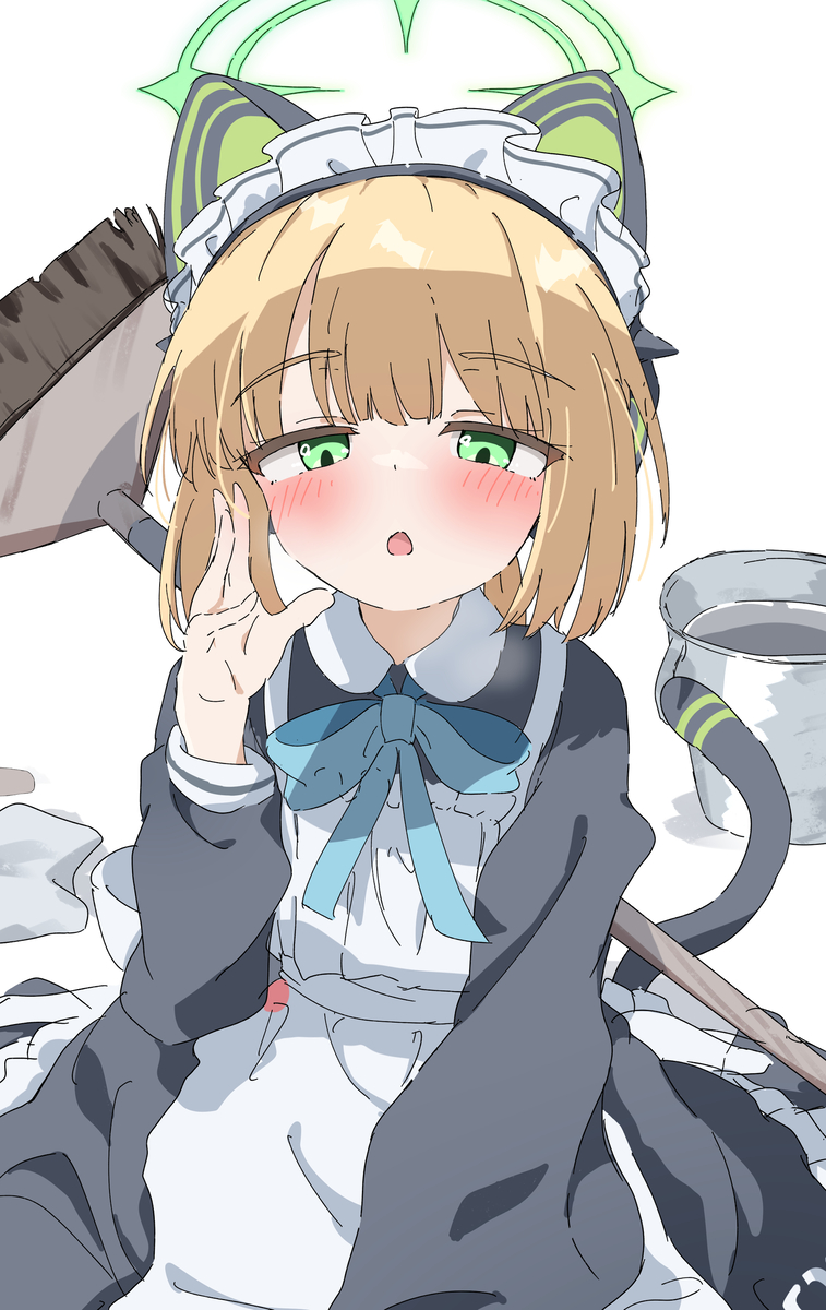 This is a pixiv picture whose title is メイドミドリ.