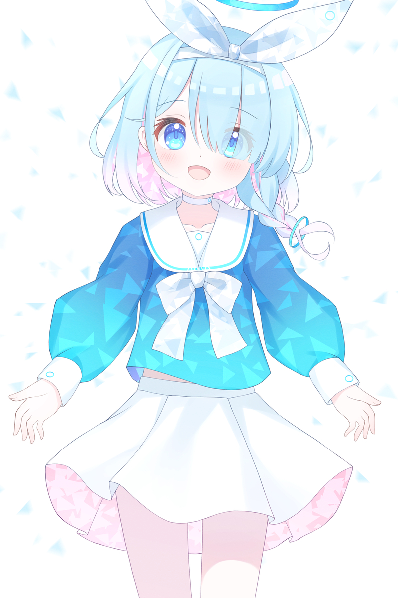 This is a pixiv picture whose title is 蓝色恶魔的抱抱🤗.