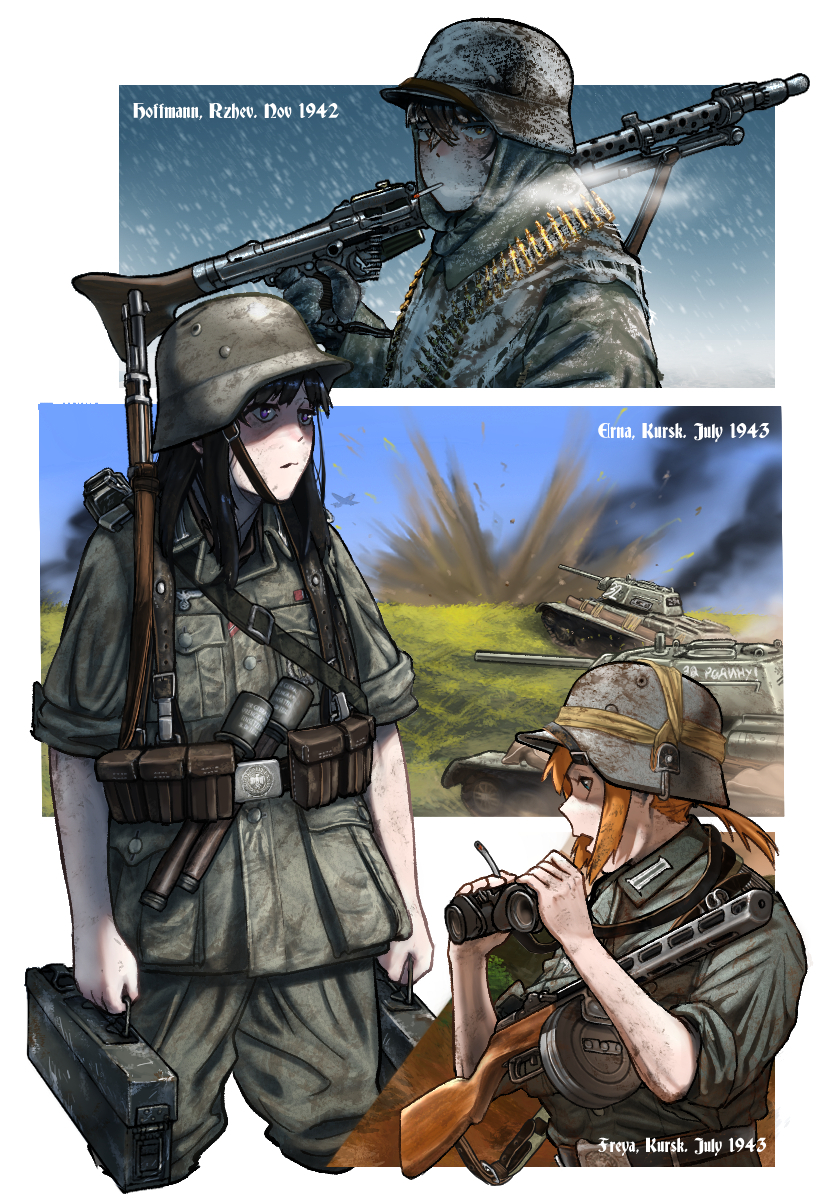 This is a pixiv picture whose title is Soldatinnen, Ostfront, 1942-1943.