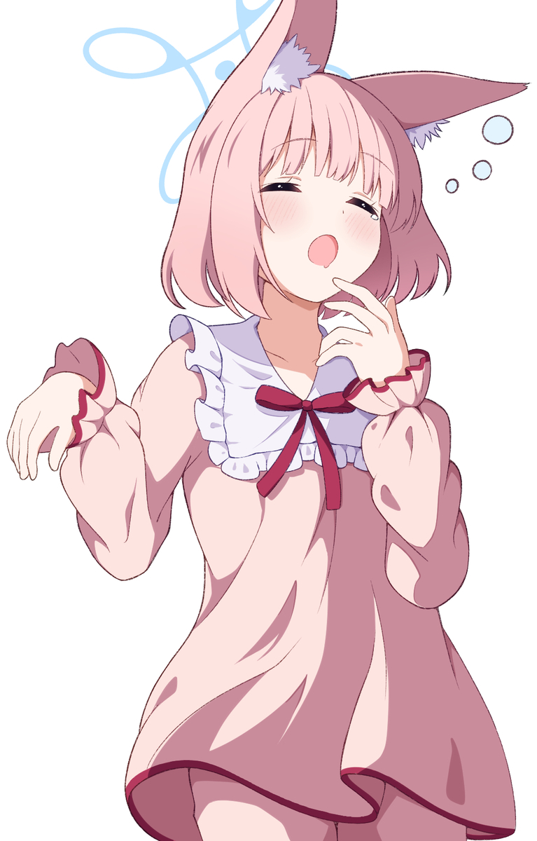 This is a pixiv picture whose title is 寝起きニコ.