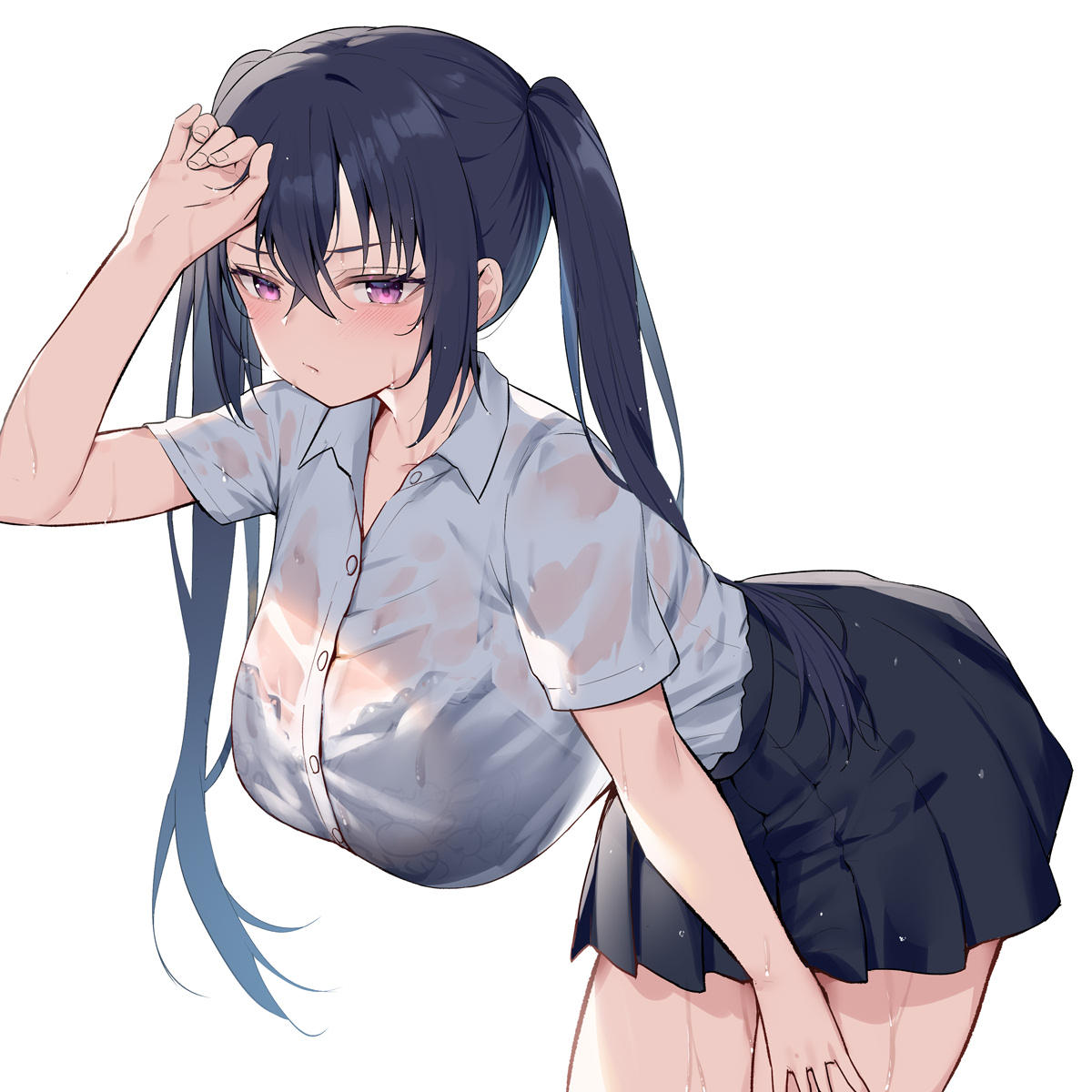 This is a pixiv picture whose title is 濡れ透け.