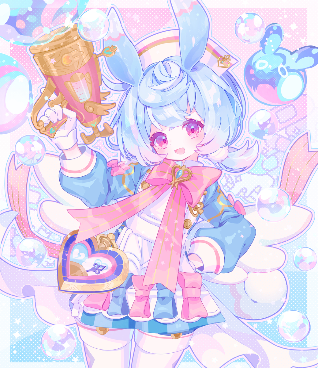 This is a pixiv picture whose title is 🫧🫧🤍💙💠.