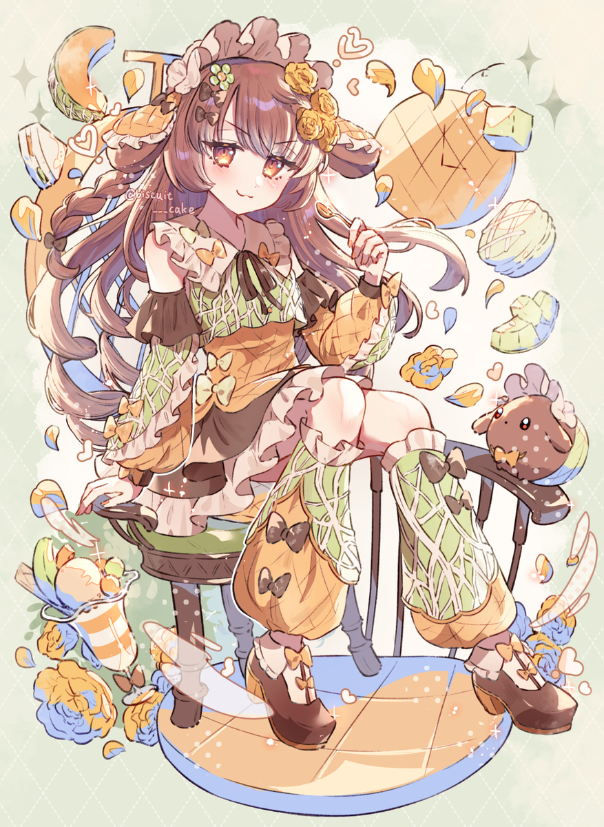This is a pixiv picture whose title is 🍈×🐰.
