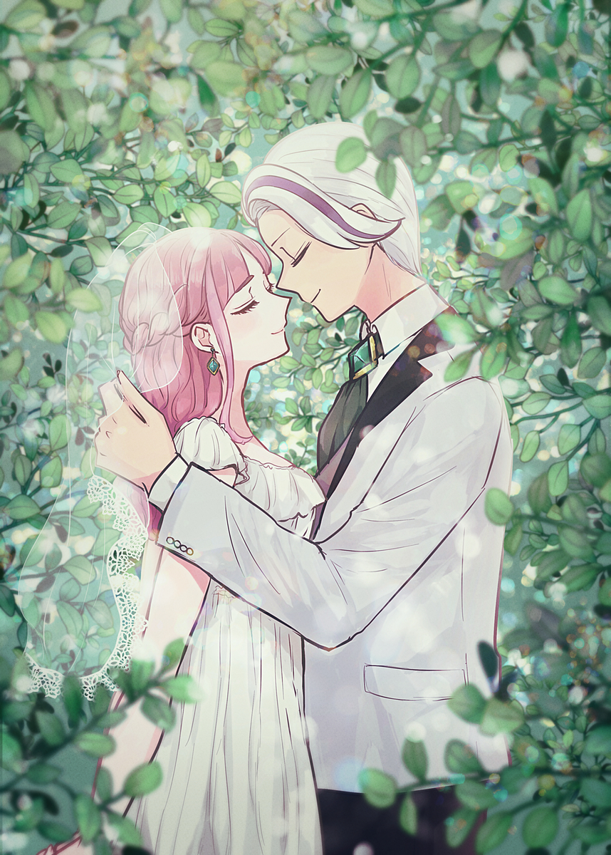 This is a pixiv picture whose title is June Bride.