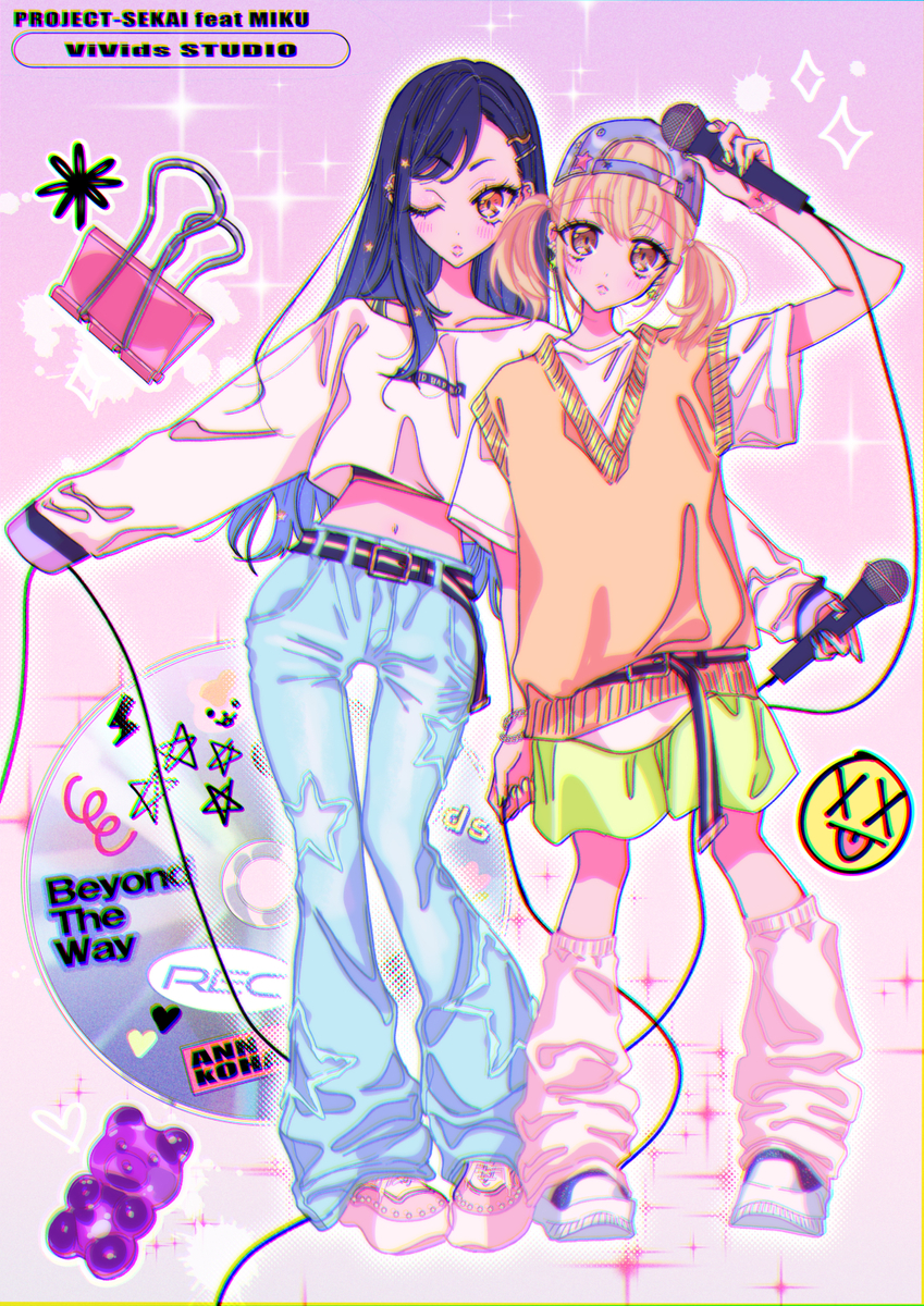 This is a pixiv picture whose title is 𝑅𝐸𝐴𝐷𝑌?💙🐭💗🎧.