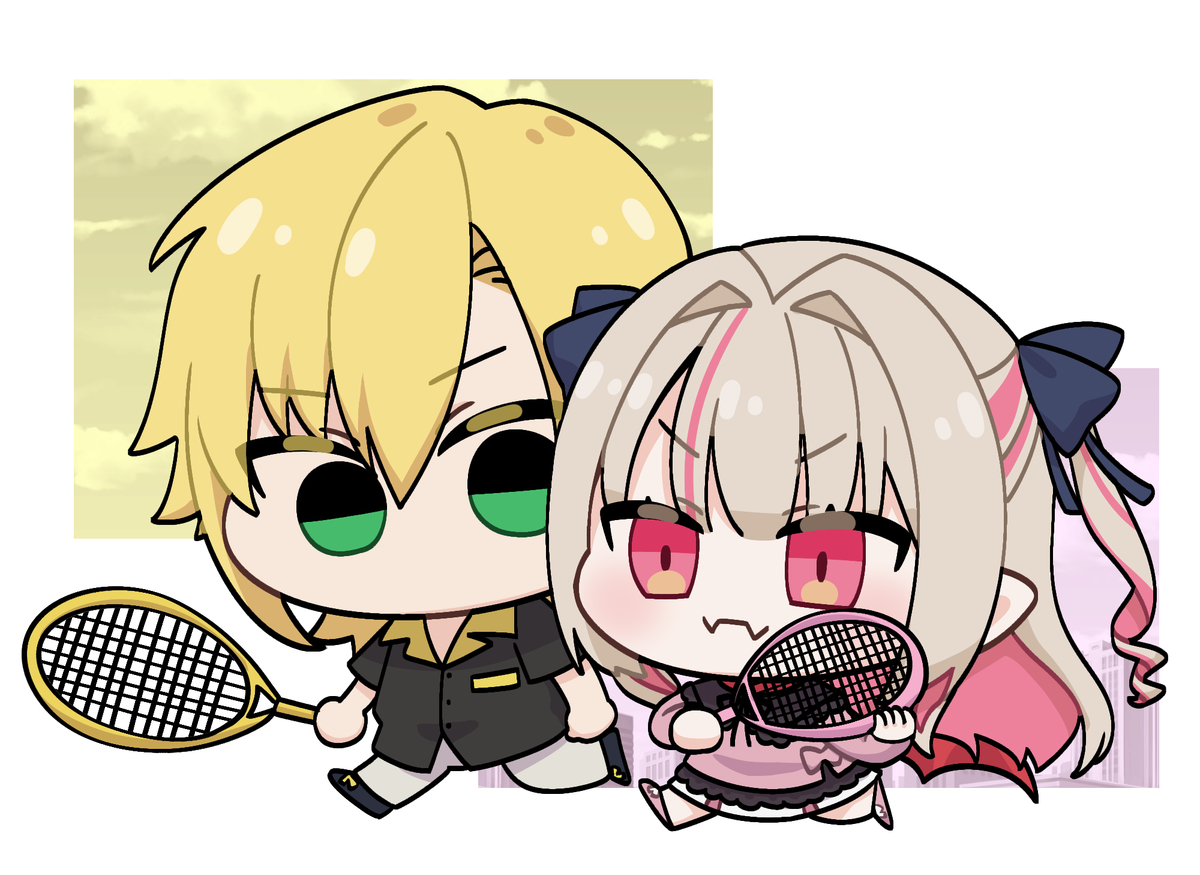 This is a pixiv picture whose title is 🎾.
