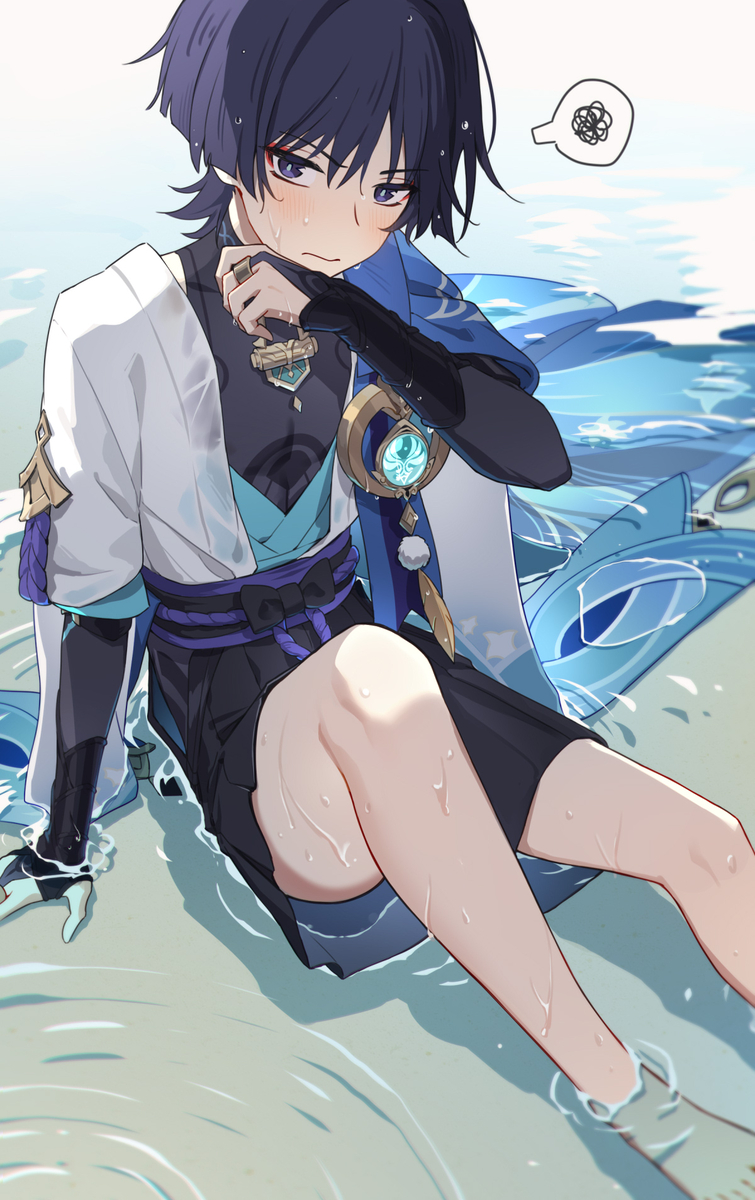 This is a pixiv picture whose title is play with water.