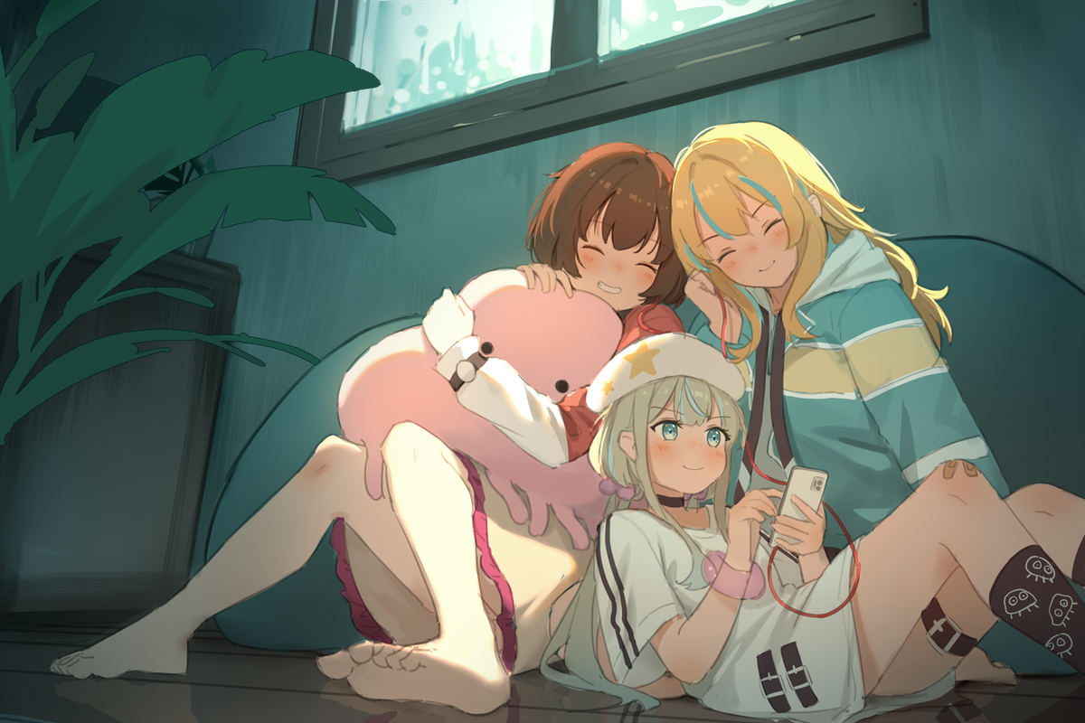 This is a pixiv picture whose title is 仲良し家族.
