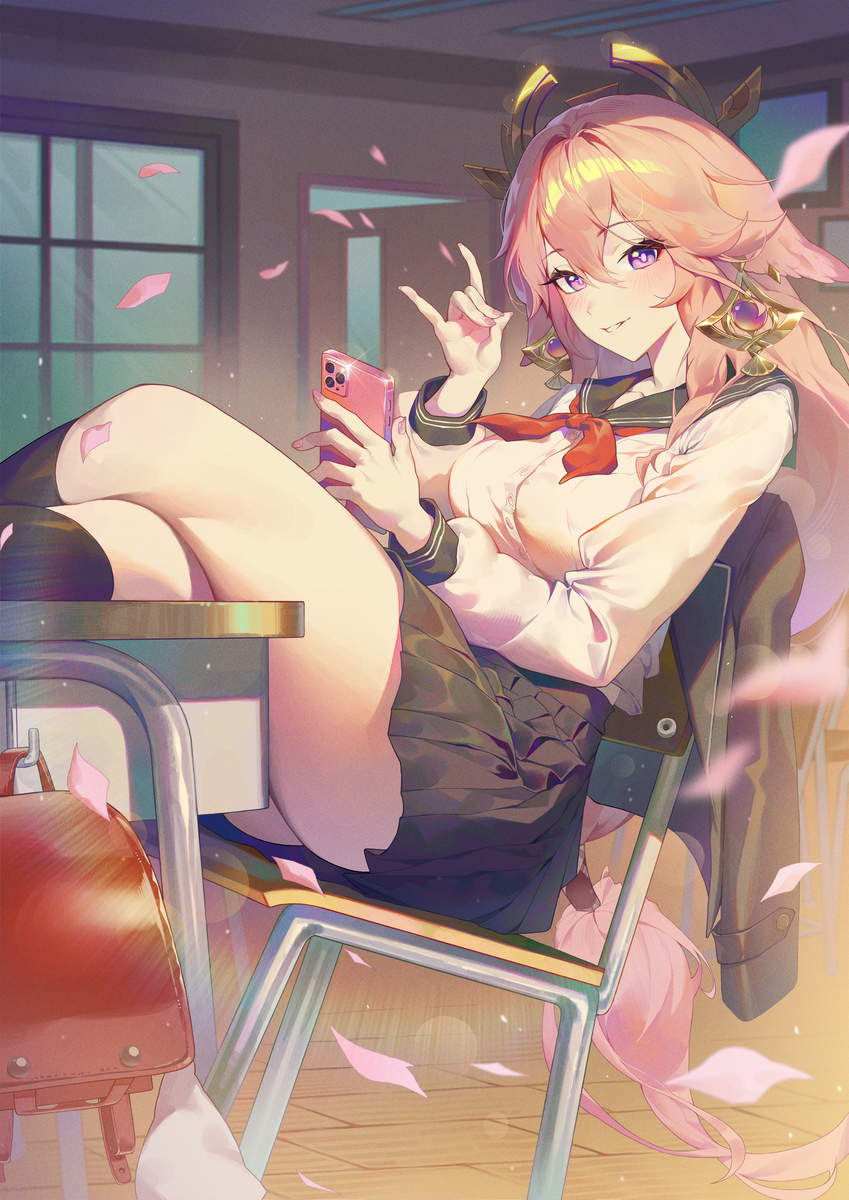 This is a pixiv picture whose title is GenshinImpact 八重神子.