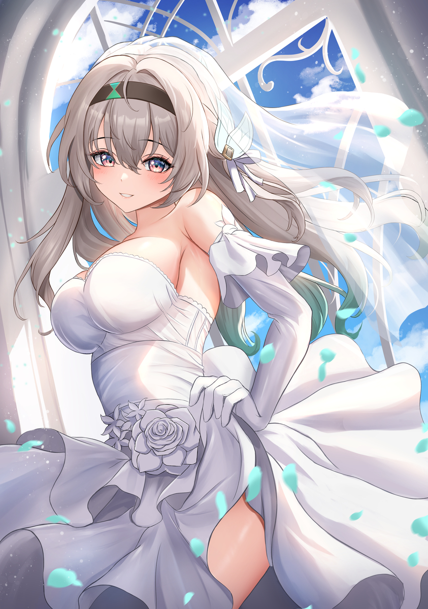 This is a pixiv picture whose title is ウェディングホタルちゃん👰.