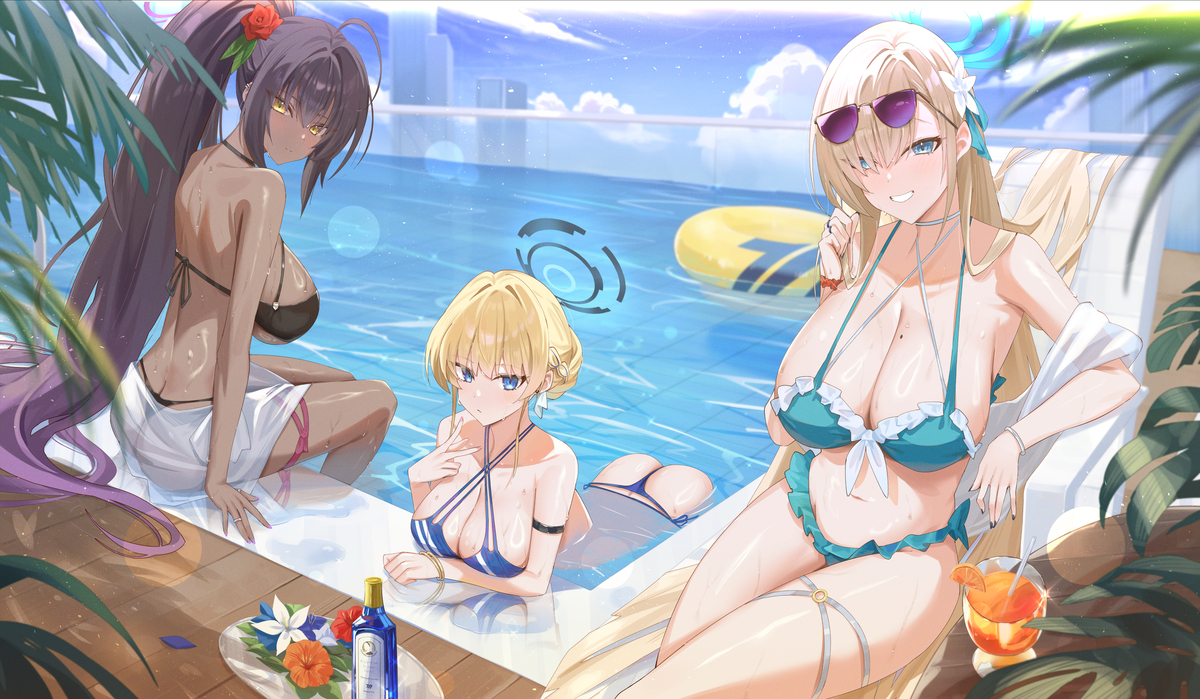 This is a pixiv picture whose title is C&C👙❤ #ブルアカ.