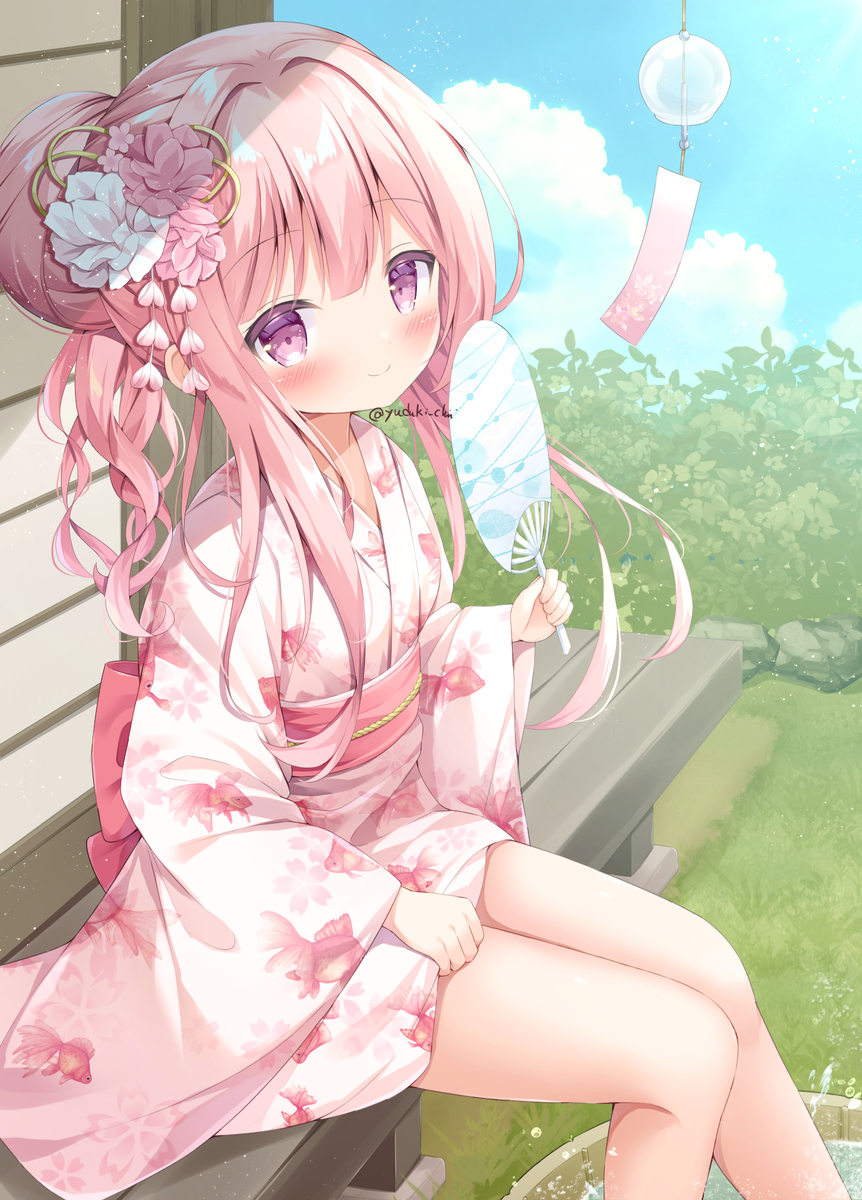 This is a pixiv picture whose title is 【Skeb】夏のひなたちゃん.