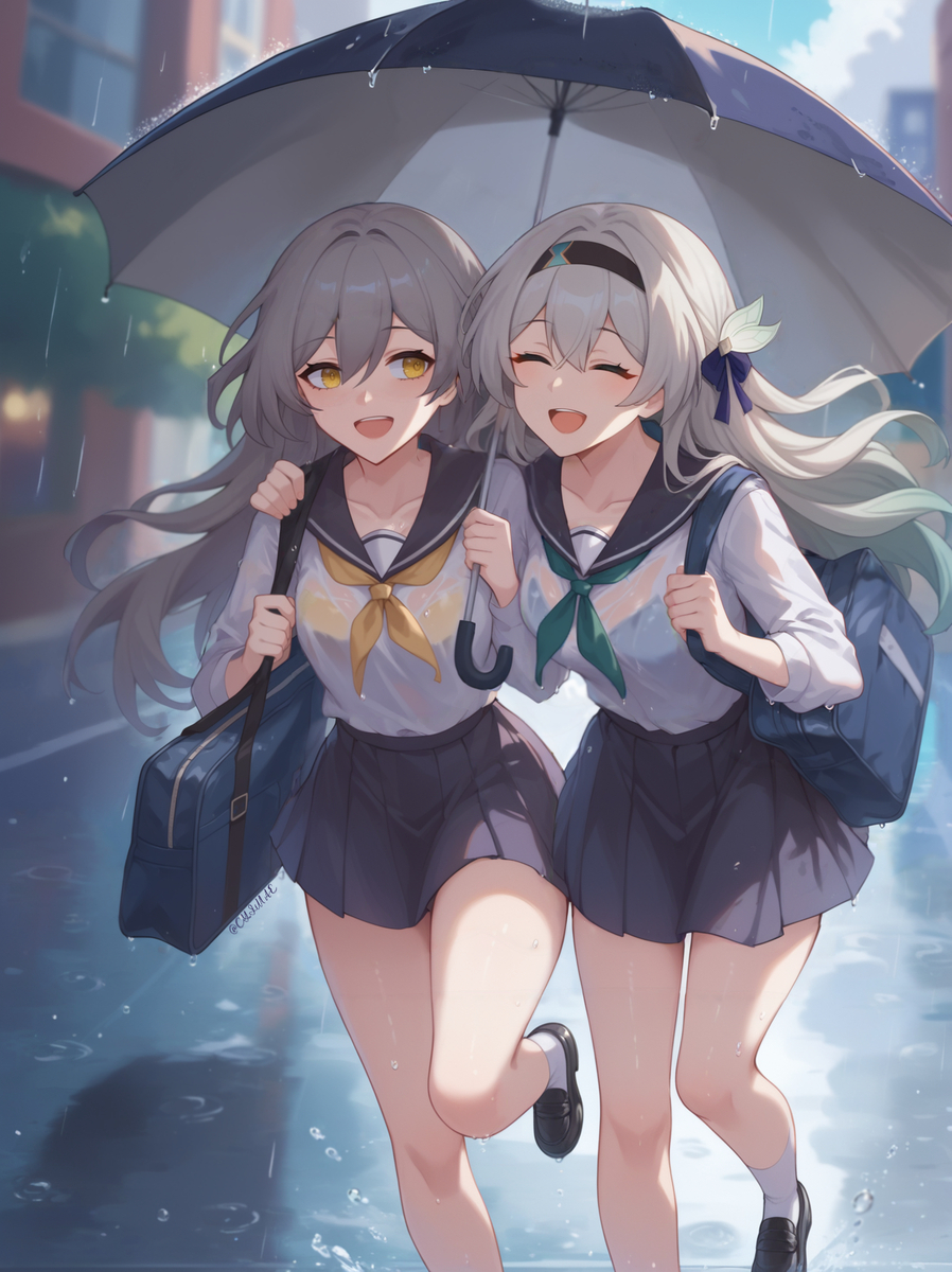 This is a pixiv picture whose title is 崩坏星穹铁道 星x萤 ~ 梅雨🌧️.