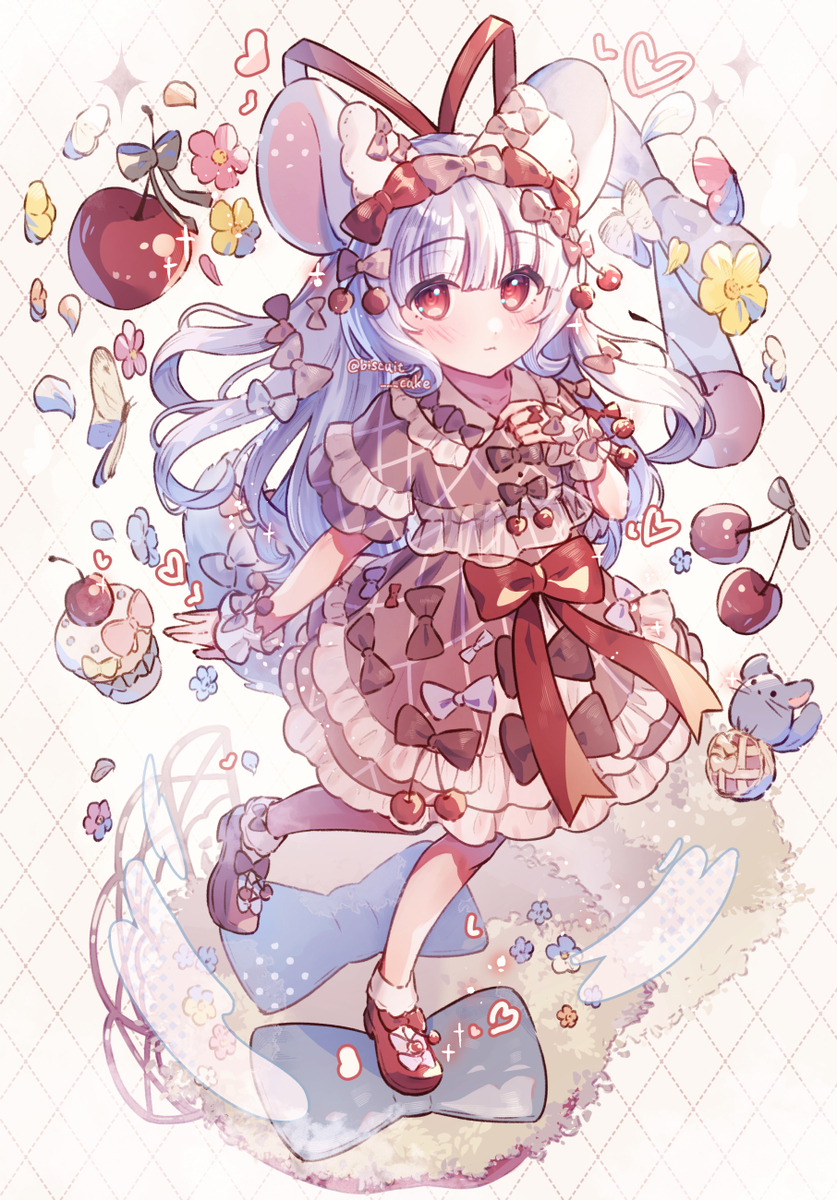 This is a pixiv picture whose title is 🍒×🎀.