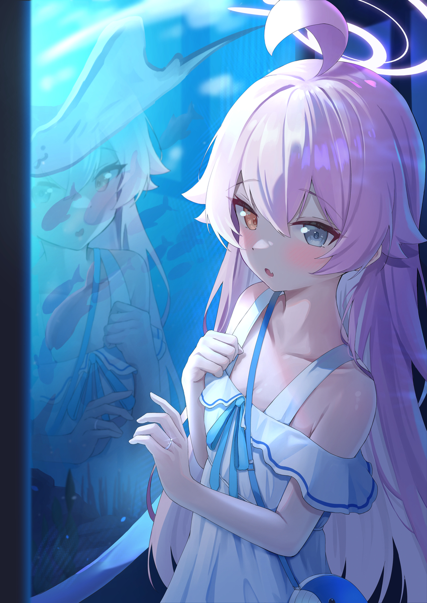 This is a pixiv picture whose title is 水族館デート.