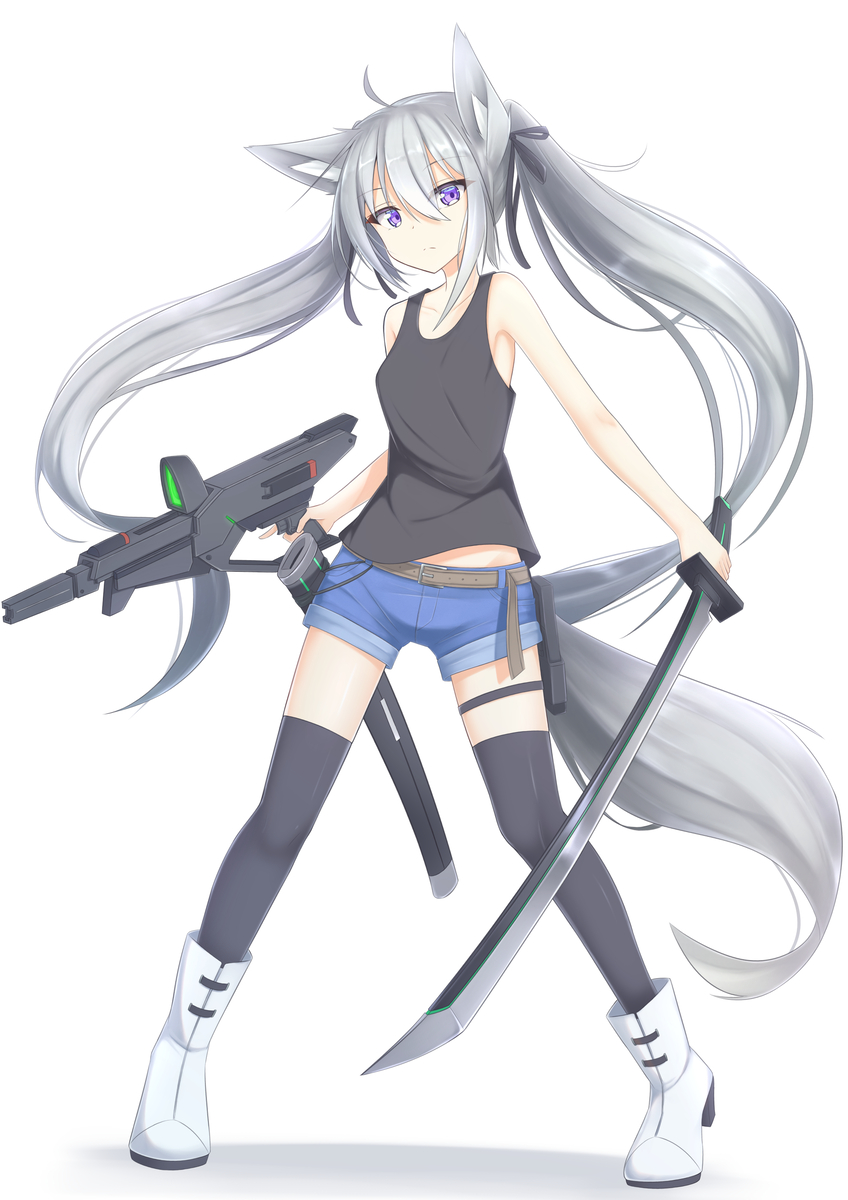 This is a pixiv picture whose title is けもみみちゃん.