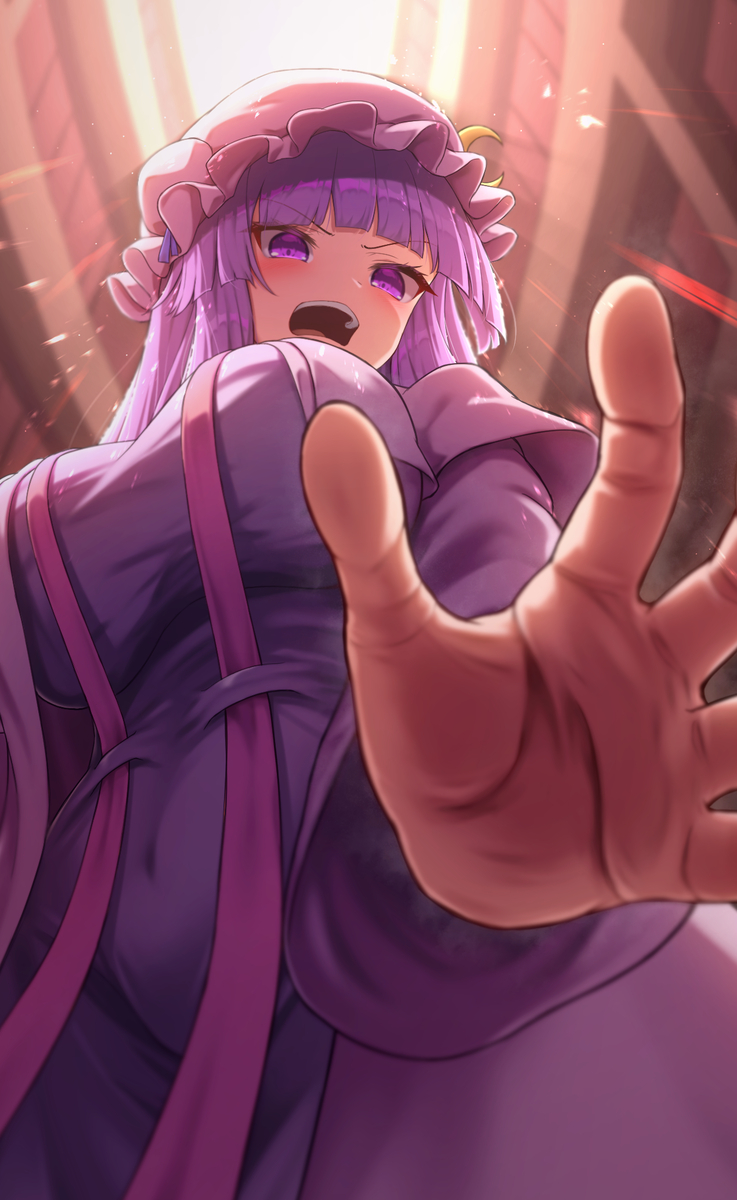 This is a pixiv picture whose title is 魔法詠唱パッチェさん(Skeb依頼絵).