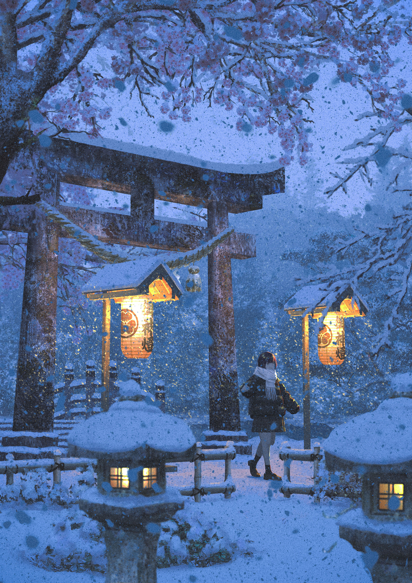 This is a pixiv picture whose title is 雪.