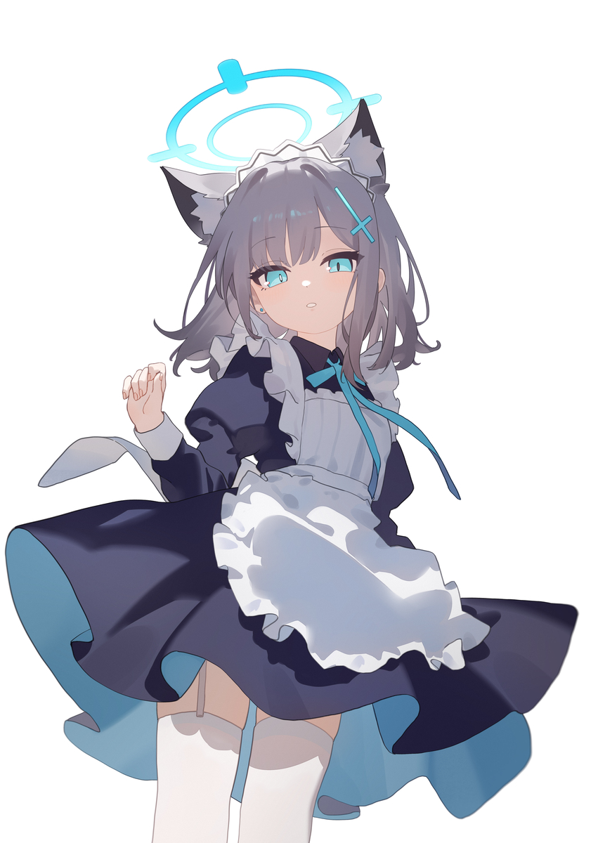 This is a pixiv picture whose title is シロコ（メイド）.