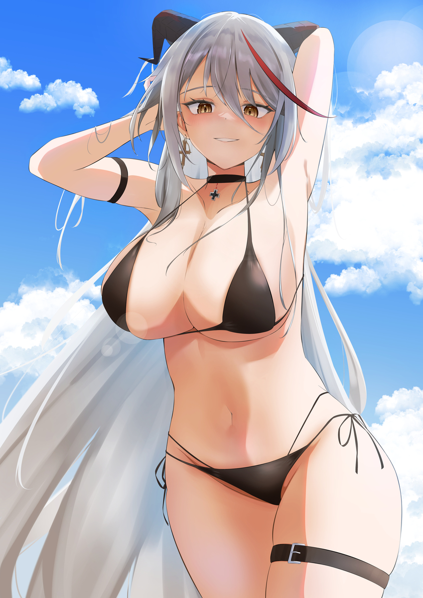 This is a pixiv picture whose title is 水着エーギル.