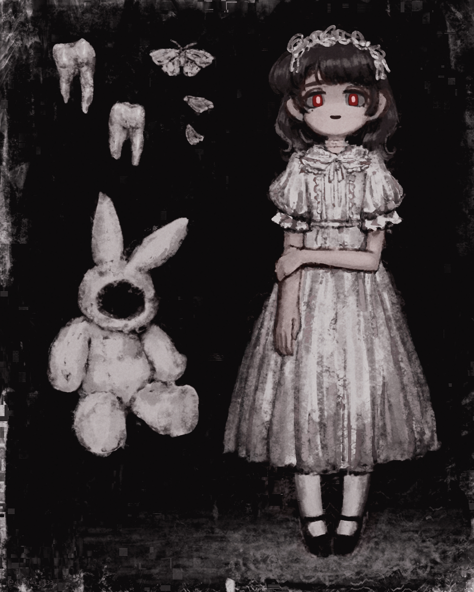 This is a pixiv picture whose title is 白なる闇.