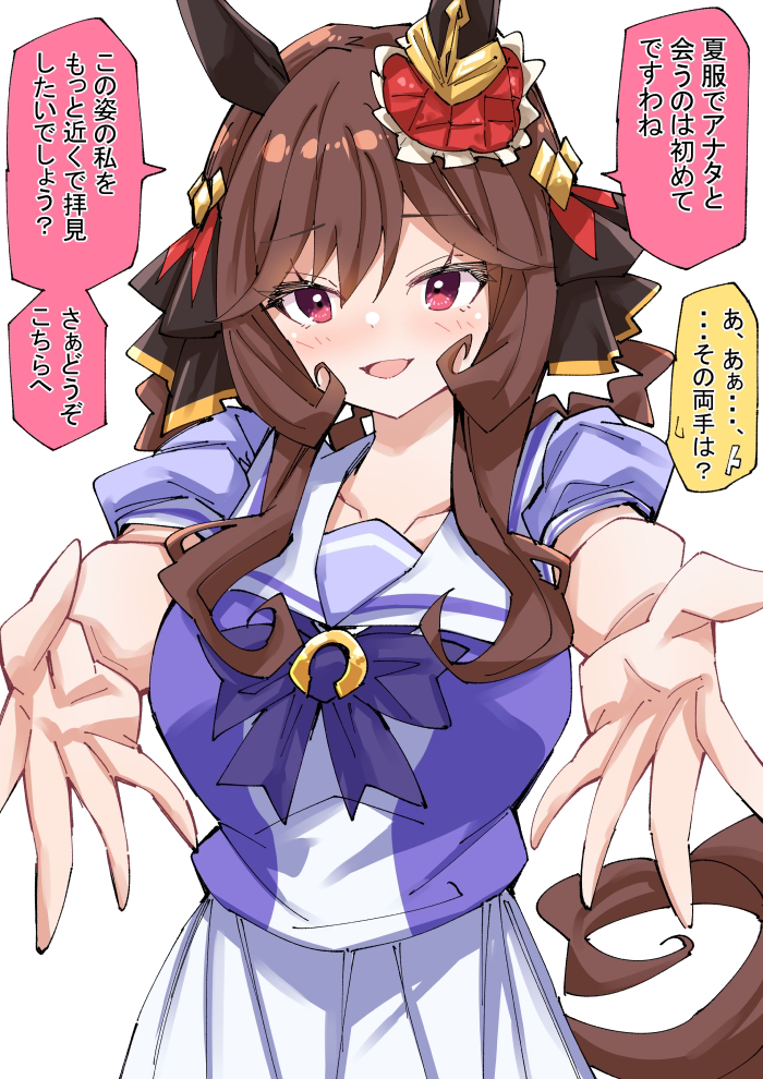 This is a pixiv picture whose title is 夏の制服のジェンティルドンナ.
