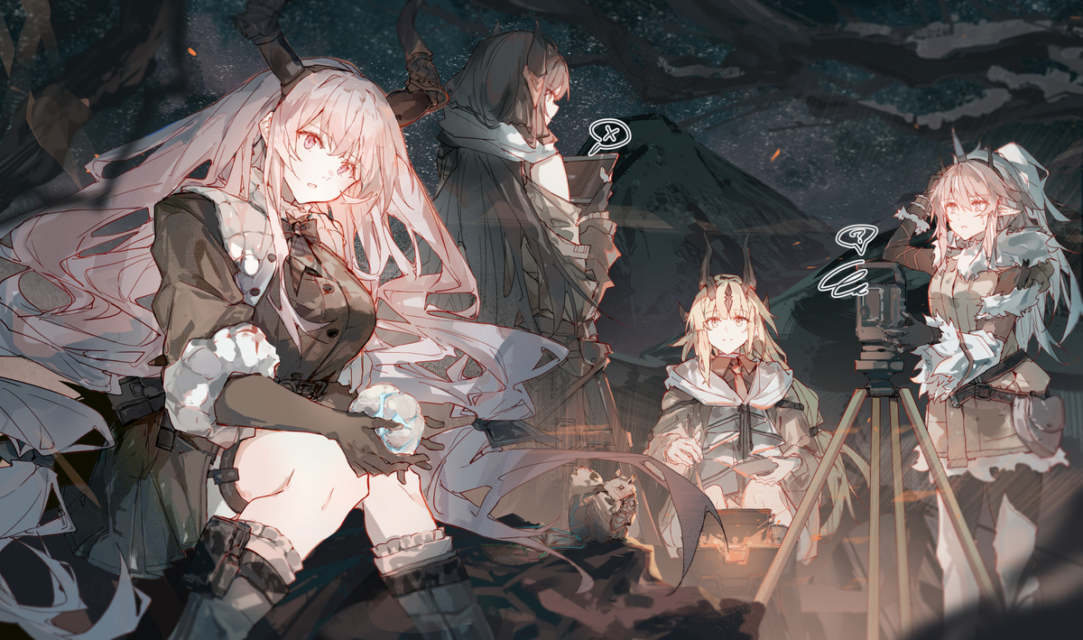 This is a pixiv picture whose title is 探索者と銀氷の果て.