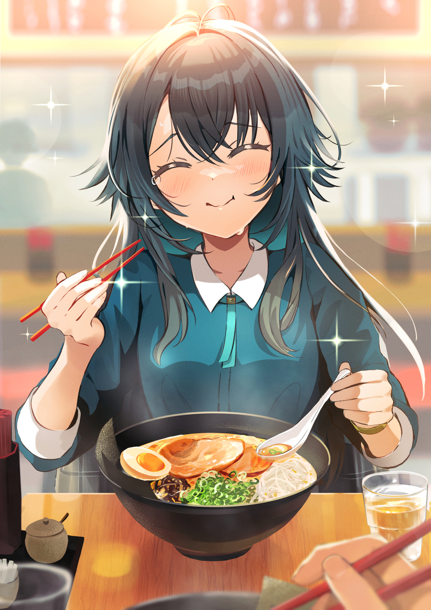 This is a pixiv picture whose title is ご褒美ラーメン🍜.