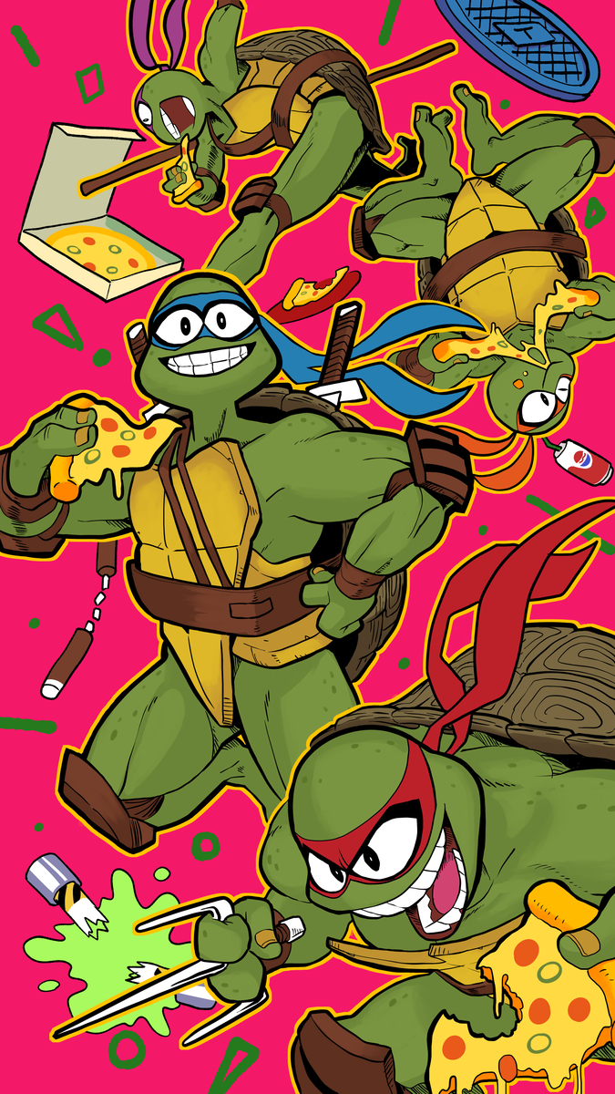 This is a pixiv picture whose title is TMNT1990.