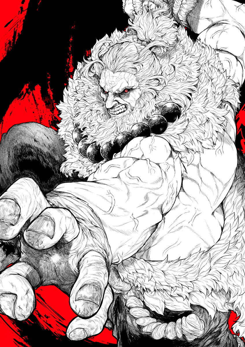This is a pixiv picture whose title is 豪鬼.